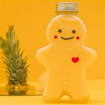 13oz PET Gingerbread Man Boca za čaj s mlijekom